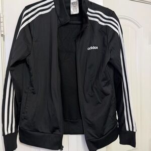 Adidas Black Jacket with White Accents